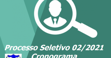 Cronograma Processo Seletivo.