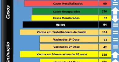 Boletim atualizado de Bocaina do Sul - 30-03-2021