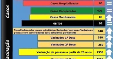 Boletim atualizado de Bocaina do Sul - 17-08-2021