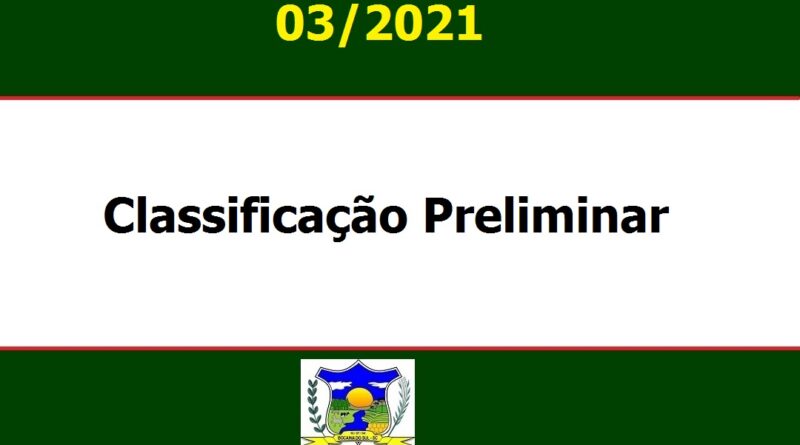 Acompanhe em Anexo a classificação do Processo Seletivo 03-2021