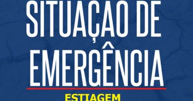 Decretado situação de Emergência para estiagem no município.