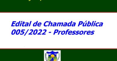 Edital de Chamada Pública para Professores