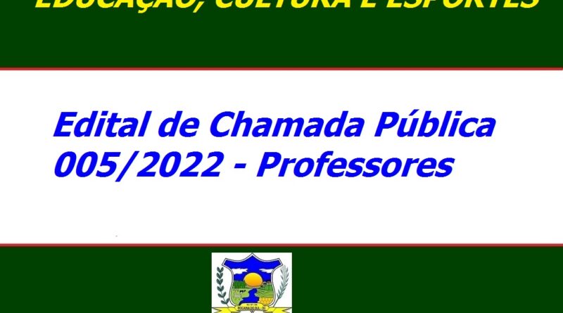 Edital de Chamada Pública para Professores