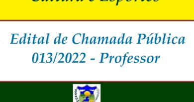 Edital de Chamada Pública para Professore