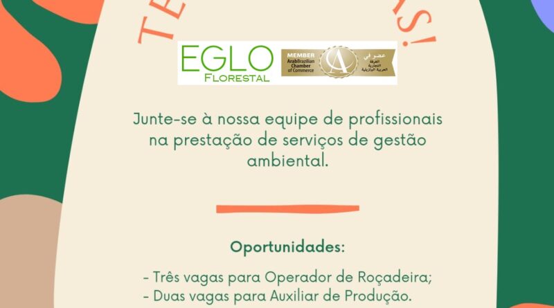 Oportunidade de trabalho.