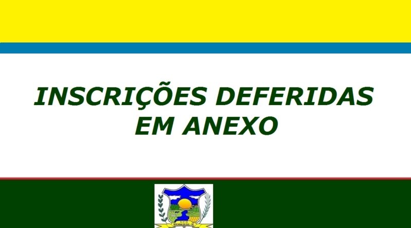 Segue em anexo o quadro de inscrições deferidas.