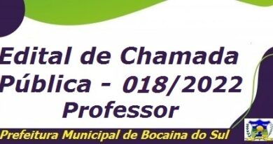 Chamada Pública 018/2022.