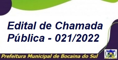 Chamada Pública 021/2022.