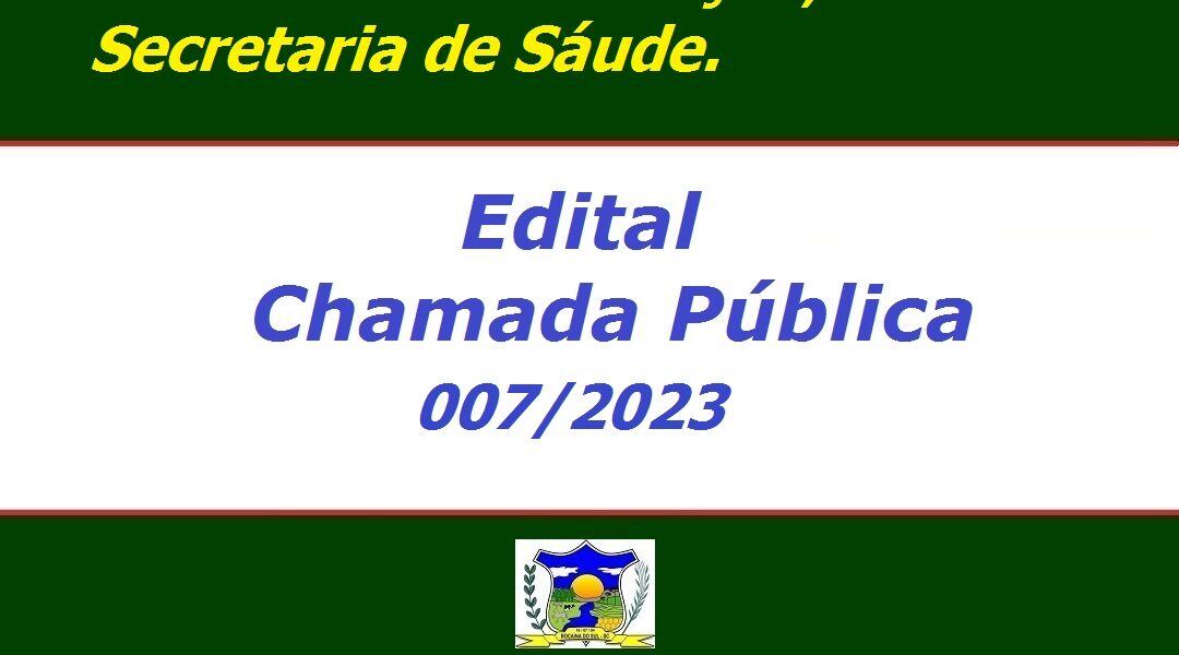 Edital De Chamada Pública 072023 Diversos Cargos Prefeitura De Bocaina Do Sul 8210