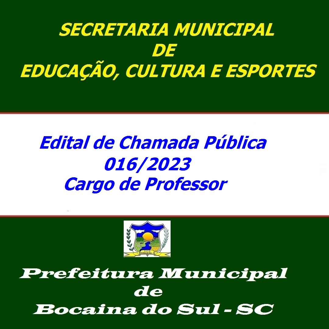 Divulgação Do Edital De Chamada Pública 0162023 Prefeitura De Bocaina Do Sul 0457