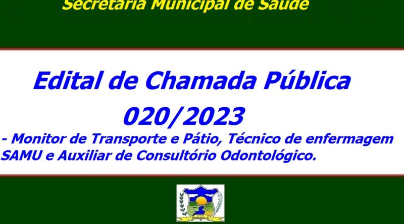 Edital De Chamada Pública 0202023 Diversos Cargos Prefeitura De Bocaina Do Sul 2477