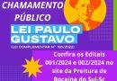 Divulgação dos Editais da Lei Paulo Gustavo